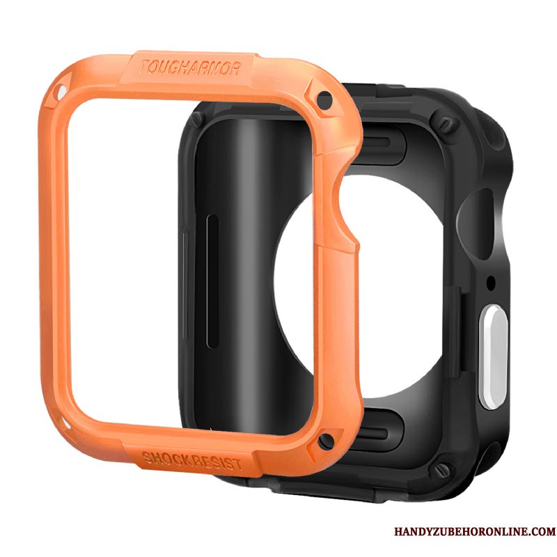 Hoesje Apple Watch Series 3 Siliconen Oranje Accessoires, Hoes Apple Watch Series 3 Bescherming Anti-fall Pantser