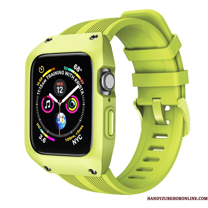 Hoesje Apple Watch Series 5 Scheppend Anti-fall Sport, Hoes Apple Watch Series 5 Bescherming Groen