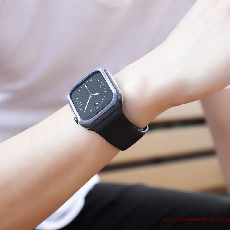 Hoesje Apple Watch Series 5 Siliconen Nieuw Sport, Hoes Apple Watch Series 5 Bescherming Zwart Koel
