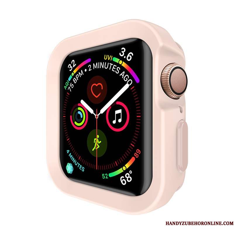 Hoesje Apple Watch Series 5 Zakken Roze Lichte En Dun, Hoes Apple Watch Series 5 Siliconen Net Red Nieuw