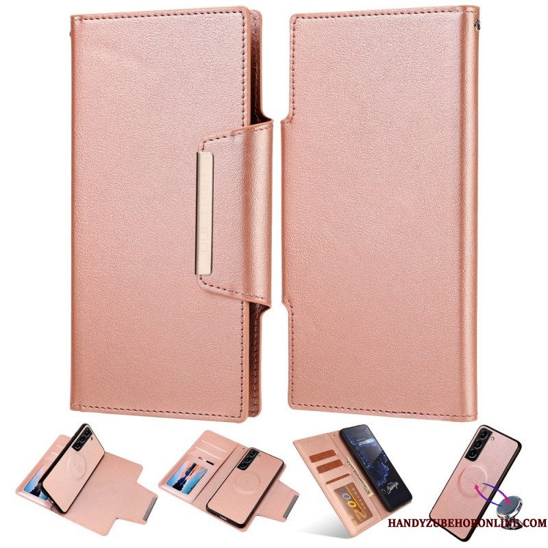 Hoesje Flip Case voor Samsung Galaxy S23 Plus 5G Afneembare Zilveren Sluiting