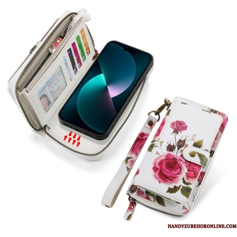Hoesje Flip Case voor iPhone 15 Pro Max Afneembare Schaal En Handmatige Riem
