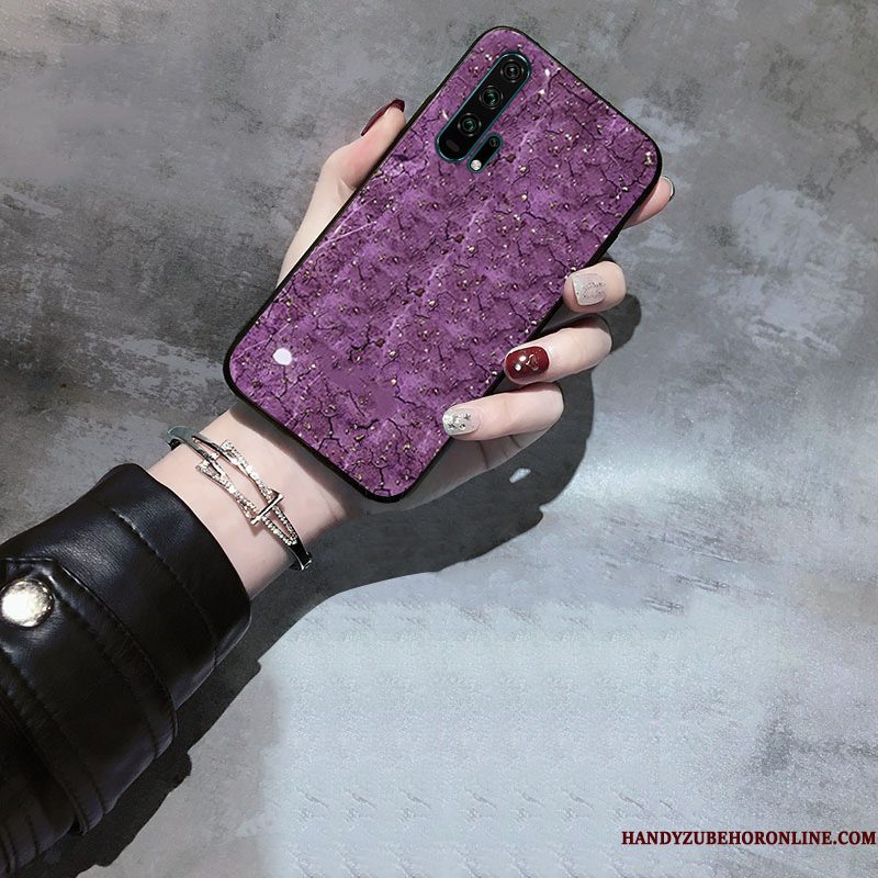 Hoesje Honor 20 Pro Siliconen Persoonlijk Schrobben, Hoes Honor 20 Pro Scheppend Purper Anti-fall