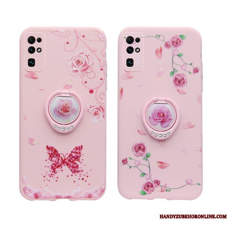 Hoesje Honor 30 Bescherming Net Red Roze, Hoes Honor 30 Zacht Dun Nieuw