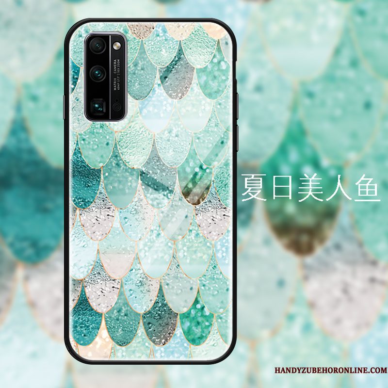 Hoesje Honor 30 Pro Mode Spiegel Glas, Hoes Honor 30 Pro Bescherming Vers Groen