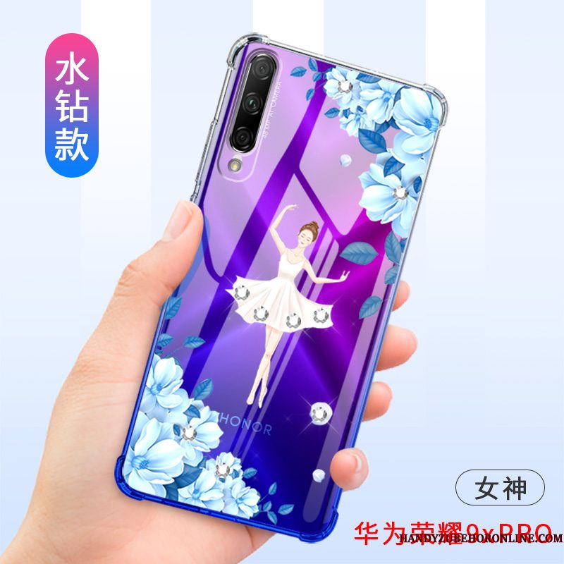 Hoesje Honor 9x Pro Bescherming Telefoon Anti-fall, Hoes Honor 9x Pro Zacht Purper