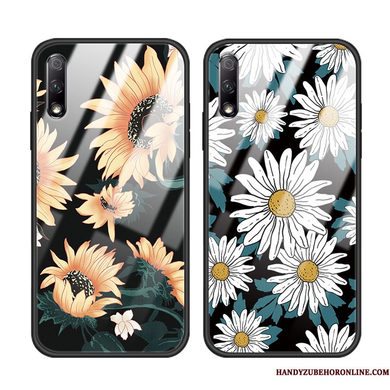 Hoesje Honor 9x Vintage Zonnebloem Anti-fall, Hoes Honor 9x Zakken Net Red Jeugd