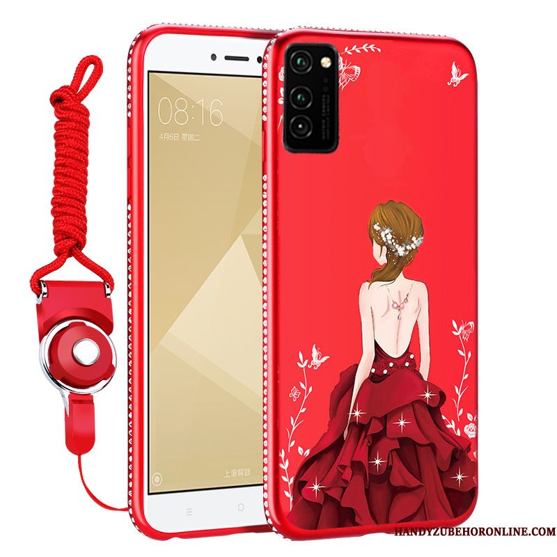 Hoesje Honor View30 Bescherming Trendy Merk Net Red, Hoes Honor View30 Siliconen Roodtelefoon