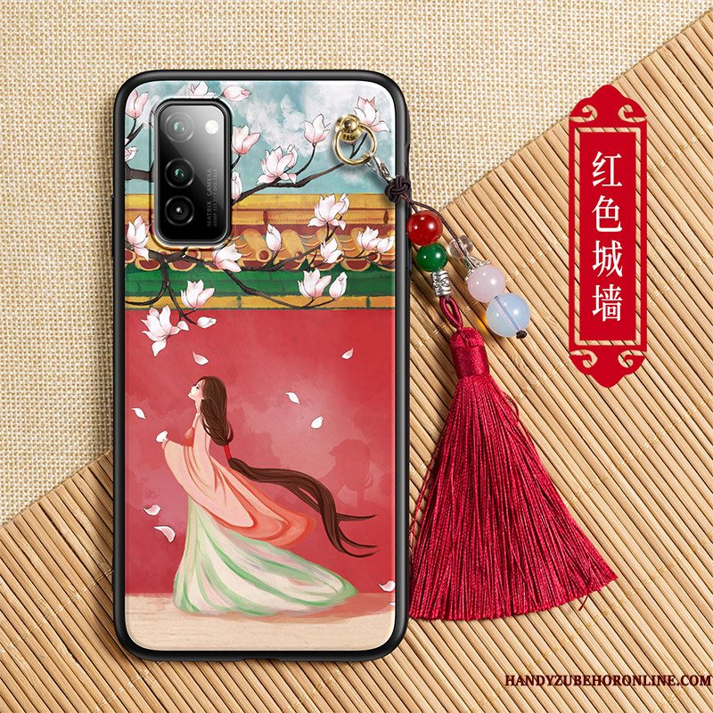 Hoesje Honor View30 Mode Kwasten Rood, Hoes Honor View30 Chinese Stijltelefoon