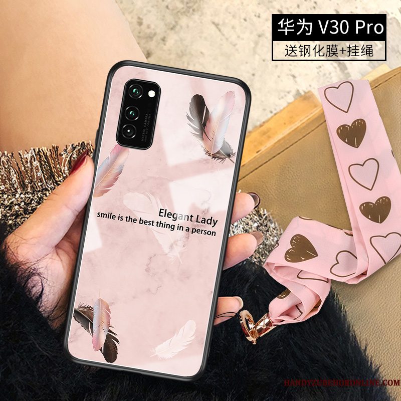 Hoesje Honor View30 Pro Luxe Dun Roze, Hoes Honor View30 Pro Bescherming Anti-falltelefoon