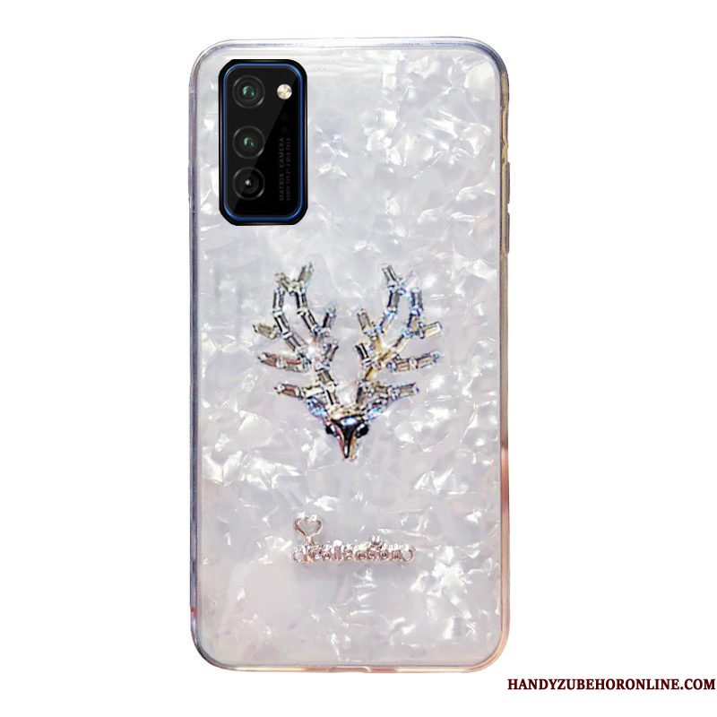 Hoesje Honor View30 Pro Strass Net Redtelefoon, Hoes Honor View30 Pro Zacht Schelp Eland