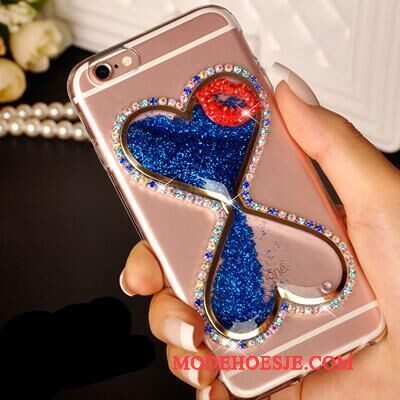 Hoesje Htc Desire 728 Strass Telefoon Drijfzand, Hoes Htc Desire 728 Bescherming Blauw Liefde