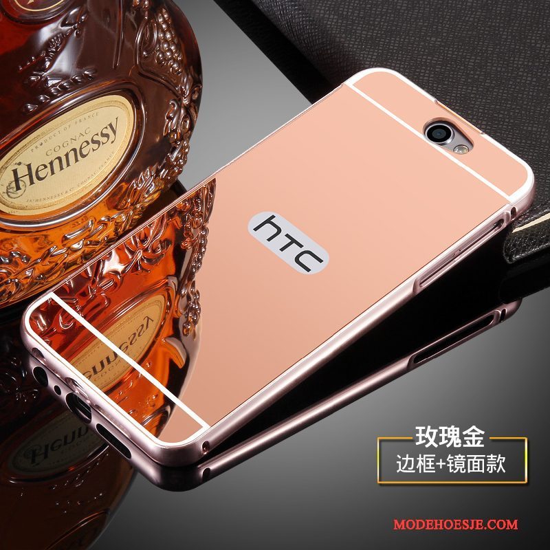 Hoesje Htc One A9 Metaal Omlijsting Roze, Hoes Htc One A9 Bescherming Telefoon