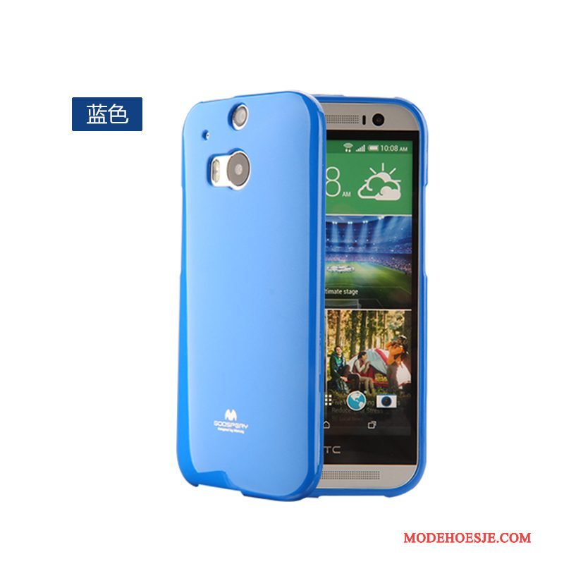 Hoesje Htc One M8 Bescherming Blauw Dun, Hoes Htc One M8 Zakken Nieuwtelefoon