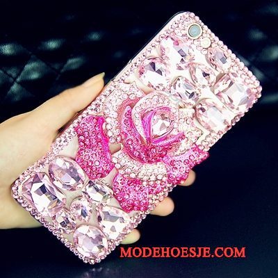 Hoesje Htc U11 Life Luxe Trendy Merk Roze, Hoes Htc U11 Life Strass Telefoon