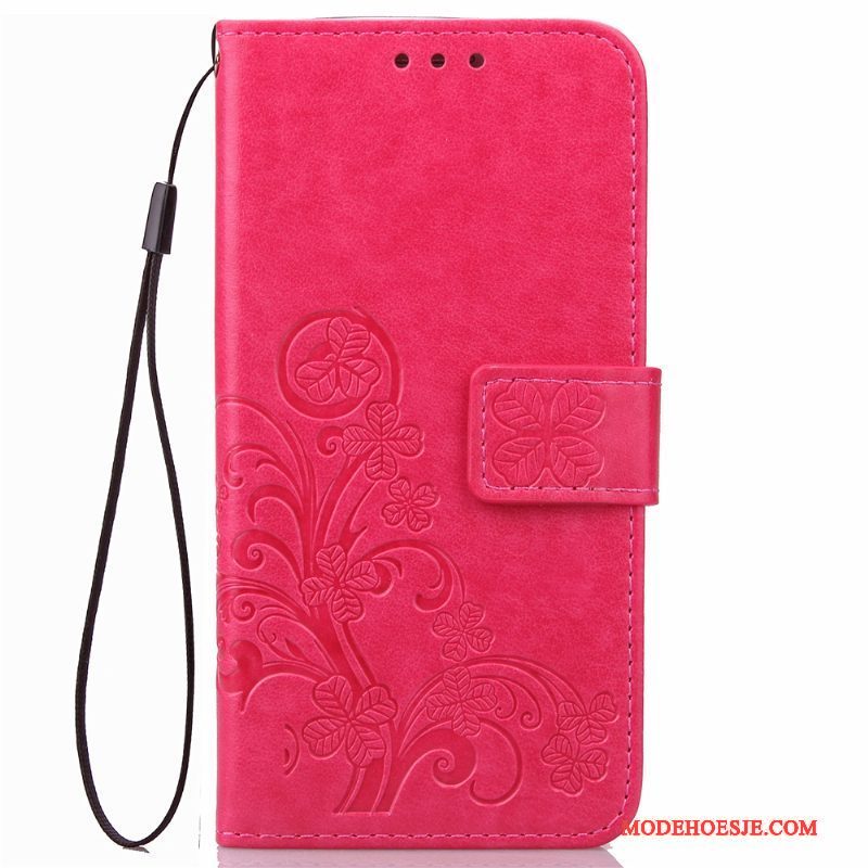 Hoesje Huawei Ascend G6 Folio Anti-fall Trend, Hoes Huawei Ascend G6 Leer Telefoon Rood