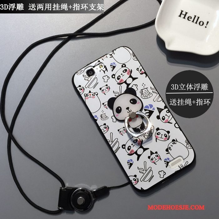 Hoesje Huawei Ascend G7 Siliconen Telefoon Mooie, Hoes Huawei Ascend G7 Zacht Trend Wit