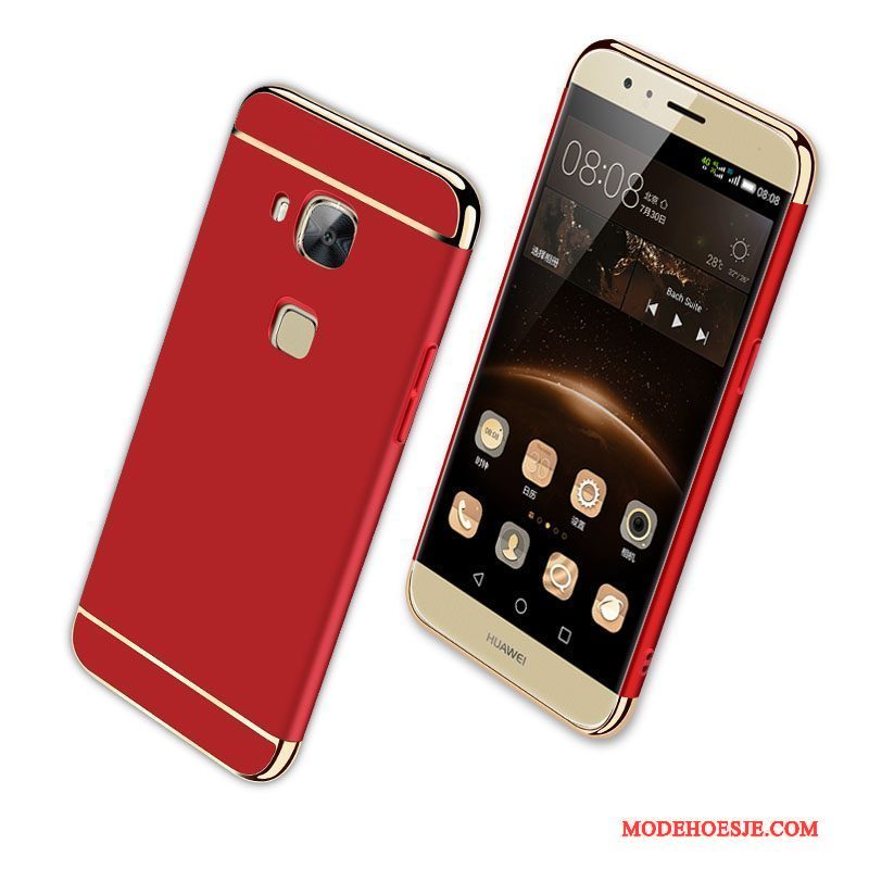 Hoesje Huawei G7 Plus Bescherming Rood Hard, Hoes Huawei G7 Plus Schrobben Trend