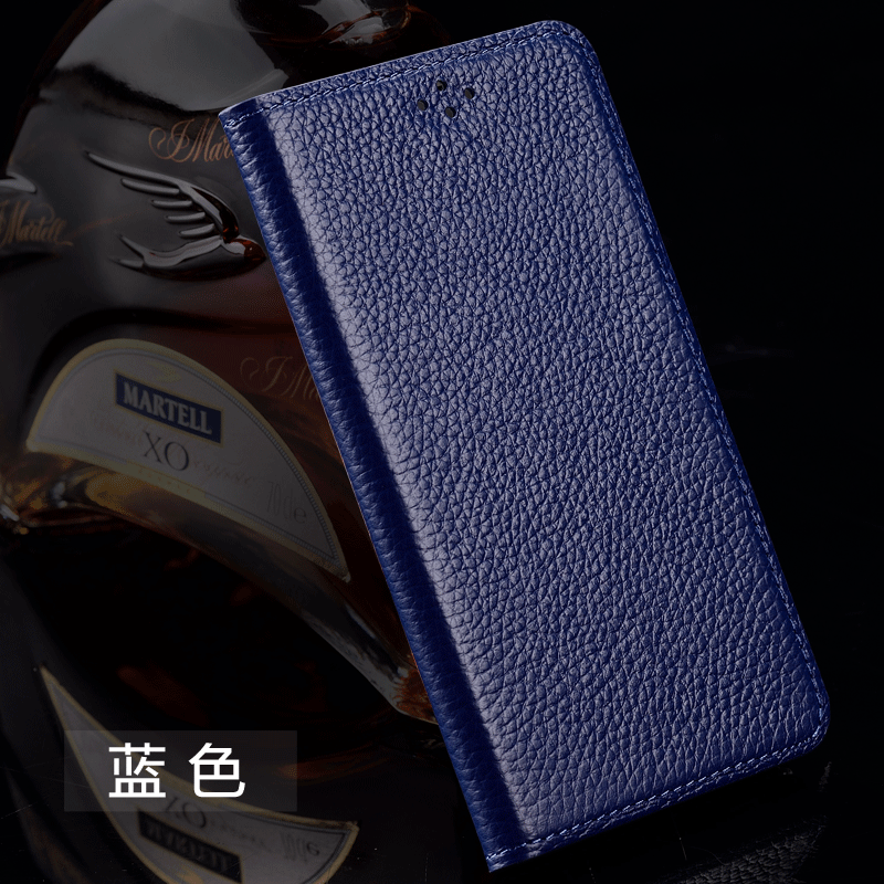 Hoesje Huawei G7 Plus Folio Eenvoudigetelefoon, Hoes Huawei G7 Plus Leer Blauw Anti-fall