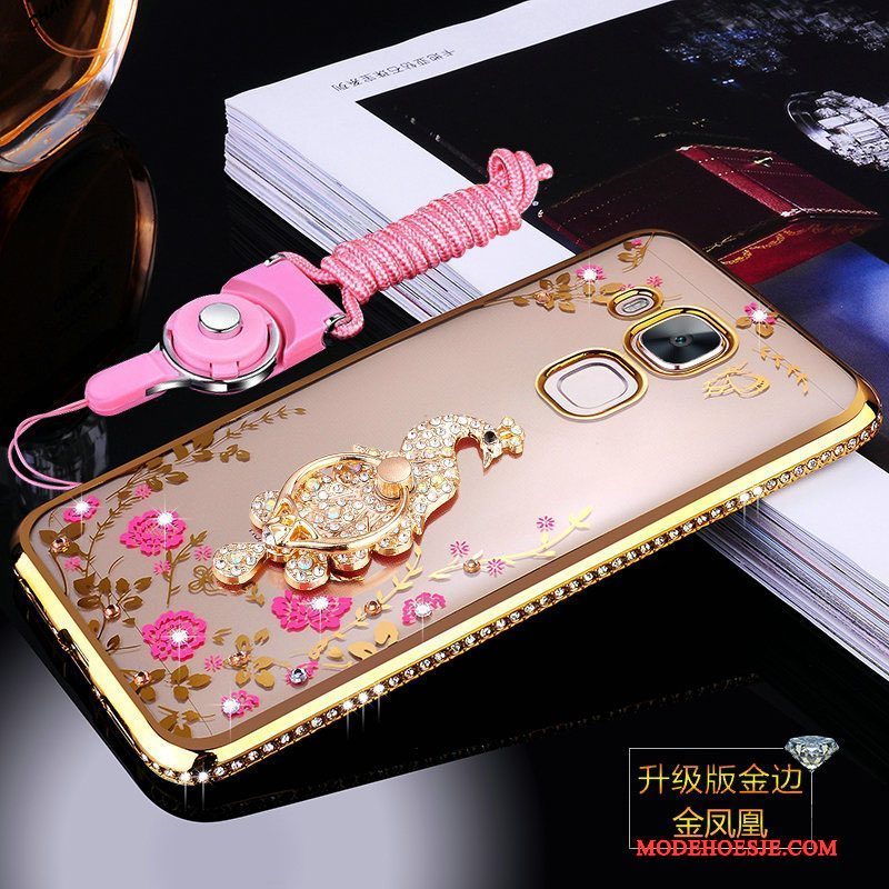 Hoesje Huawei G7 Plus Siliconen Telefoon Goud, Hoes Huawei G7 Plus Bescherming Hanger