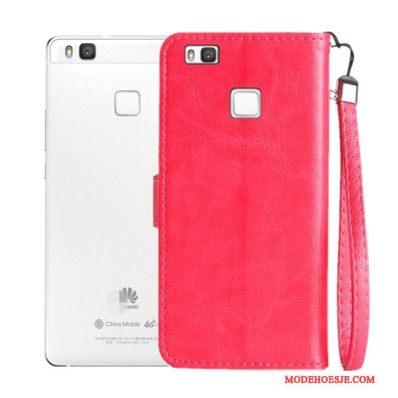 Hoesje Huawei G9 Lite Folio Jeugdtelefoon, Hoes Huawei G9 Lite Bescherming Rood