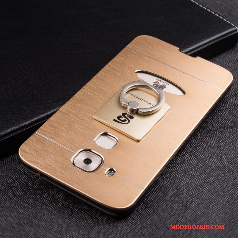 Hoesje Huawei G9 Plus Metaal Telefoon Ring, Hoes Huawei G9 Plus Bescherming Anti-fall Hard