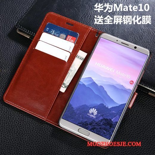 Hoesje Huawei Mate 10 Folio Telefoon Anti-fall, Hoes Huawei Mate 10 Leer