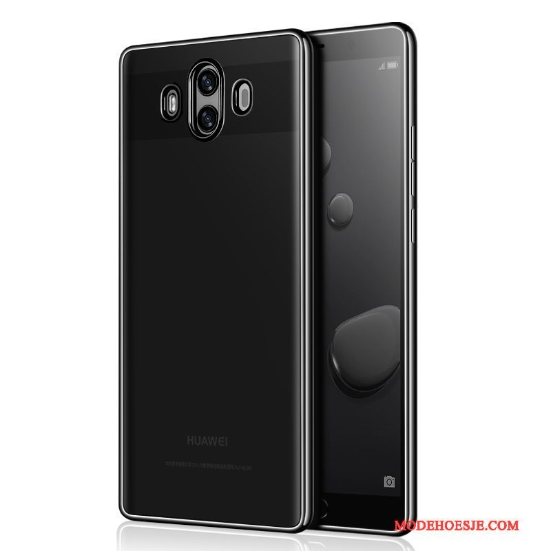 Hoesje Huawei Mate 10 Lite Bescherming Anti-fall Doorzichtig, Hoes Huawei Mate 10 Lite Siliconen Zwarttelefoon