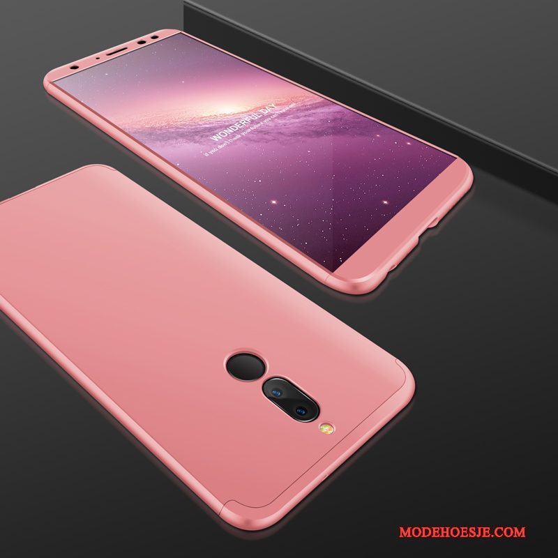 Hoesje Huawei Mate 10 Lite Bescherming Roze Schrobben, Hoes Huawei Mate 10 Lite Telefoon