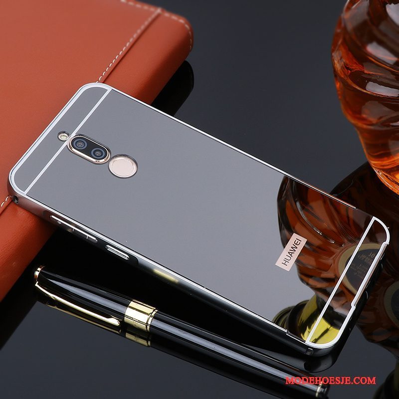 Hoesje Huawei Mate 10 Lite Metaal Omlijstingtelefoon, Hoes Huawei Mate 10 Lite Bescherming Zwart