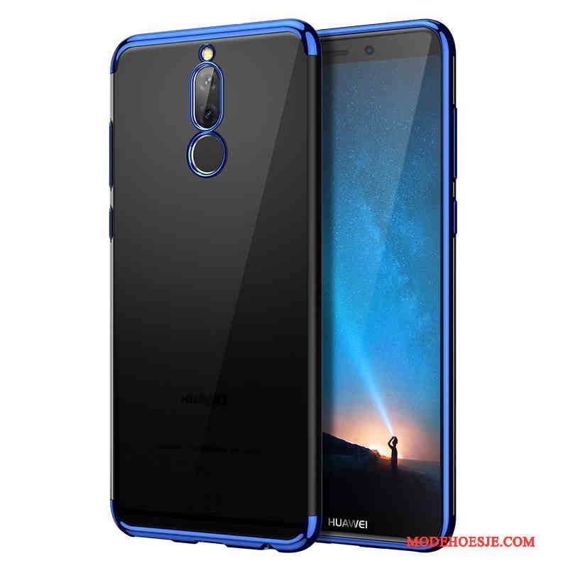 Hoesje Huawei Mate 10 Lite Zacht Telefoon Blauw, Hoes Huawei Mate 10 Lite Zakken Anti-fall Doorzichtig