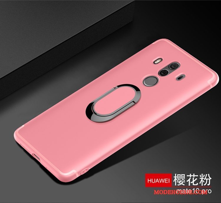 Hoesje Huawei Mate 10 Pro Bescherming Ring Roze, Hoes Huawei Mate 10 Pro Telefoon Dun