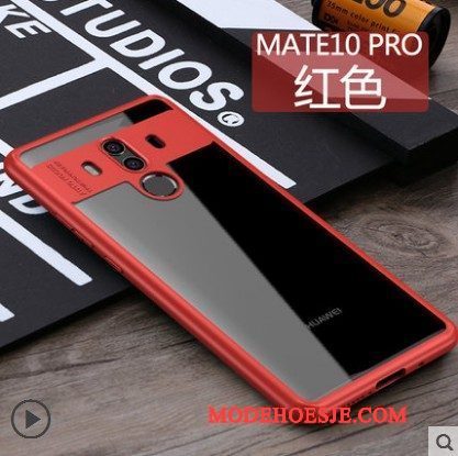 Hoesje Huawei Mate 10 Pro Siliconen Telefoon Persoonlijk, Hoes Huawei Mate 10 Pro Zacht Rood Anti-fall