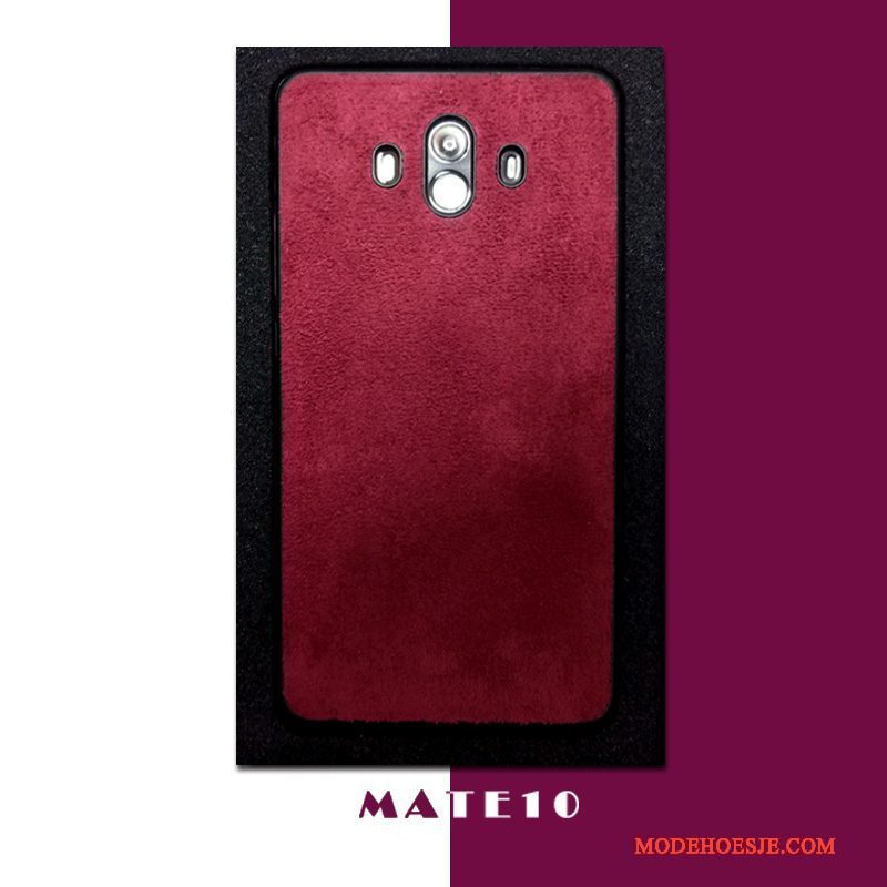 Hoesje Huawei Mate 10 Pro Siliconen Telefoon Rood, Hoes Huawei Mate 10 Pro Zakken Dun Anti-fall