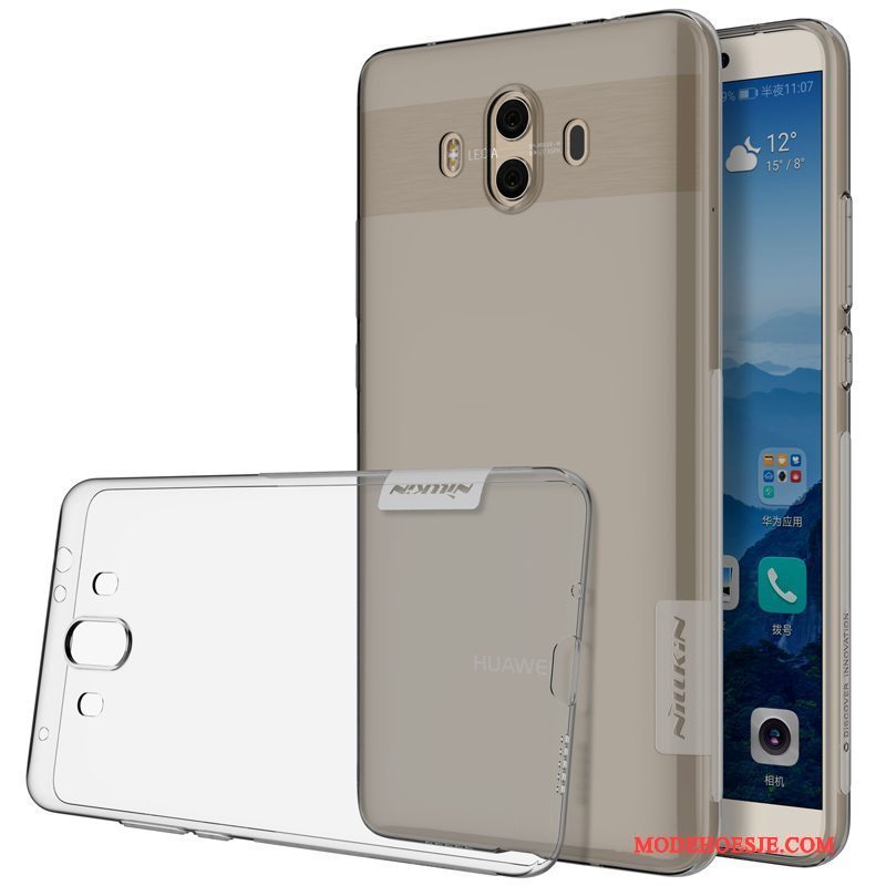 Hoesje Huawei Mate 10 Pro Zacht Anti-fall Antislip, Hoes Huawei Mate 10 Pro Siliconen Doorzichtig Dun