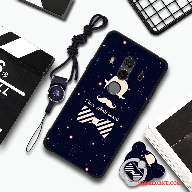 Hoesje Huawei Mate 10 Pro Zacht Blauw Hanger, Hoes Huawei Mate 10 Pro Telefoon