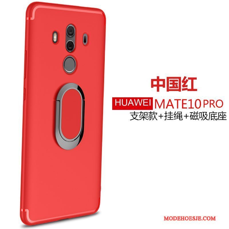 Hoesje Huawei Mate 10 Pro Zacht Ring Anti-fall, Hoes Huawei Mate 10 Pro Bescherming Hanger Schrobben