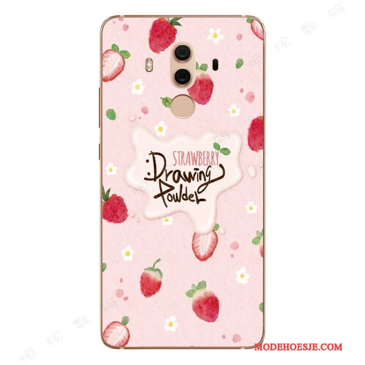 Hoesje Huawei Mate 10 Pro Zacht Roze Anti-fall, Hoes Huawei Mate 10 Pro Scheppend Trend Kunst