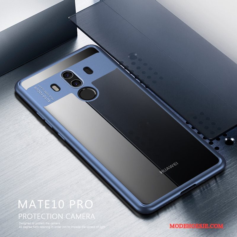 Hoesje Huawei Mate 10 Pro Zakken Telefoon Persoonlijk, Hoes Huawei Mate 10 Pro Zacht Blauw Anti-fall