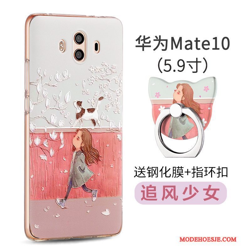 Hoesje Huawei Mate 10 Scheppend Persoonlijktelefoon, Hoes Huawei Mate 10 Zakken Roze Anti-fall