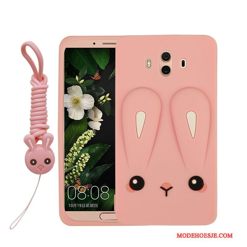 Hoesje Huawei Mate 10 Siliconen Mooietelefoon, Hoes Huawei Mate 10 Scheppend Anti-fall Roze