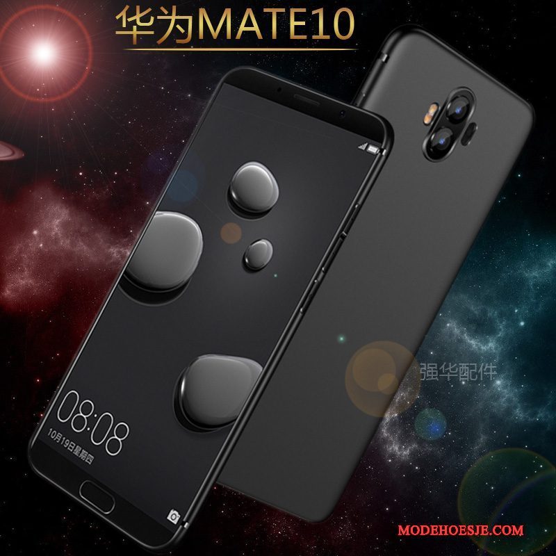 Hoesje Huawei Mate 10 Zacht Telefoon Zwart, Hoes Huawei Mate 10 Siliconen Dun