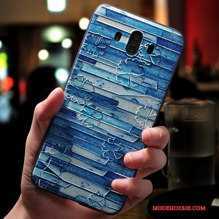 Hoesje Huawei Mate 10 Zakken Persoonlijk Anti-fall, Hoes Huawei Mate 10 Siliconen Blauw Trend