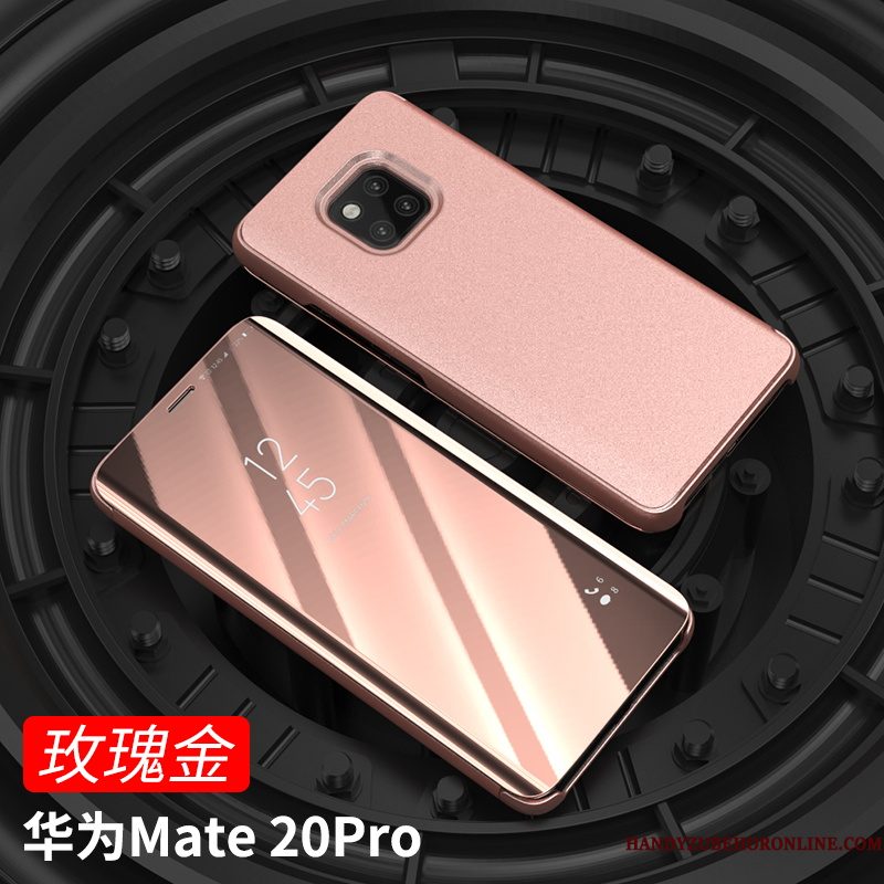 Hoesje Huawei Mate 20 Pro Bescherming Roze Persoonlijk, Hoes Huawei Mate 20 Pro Folio Spiegeltelefoon