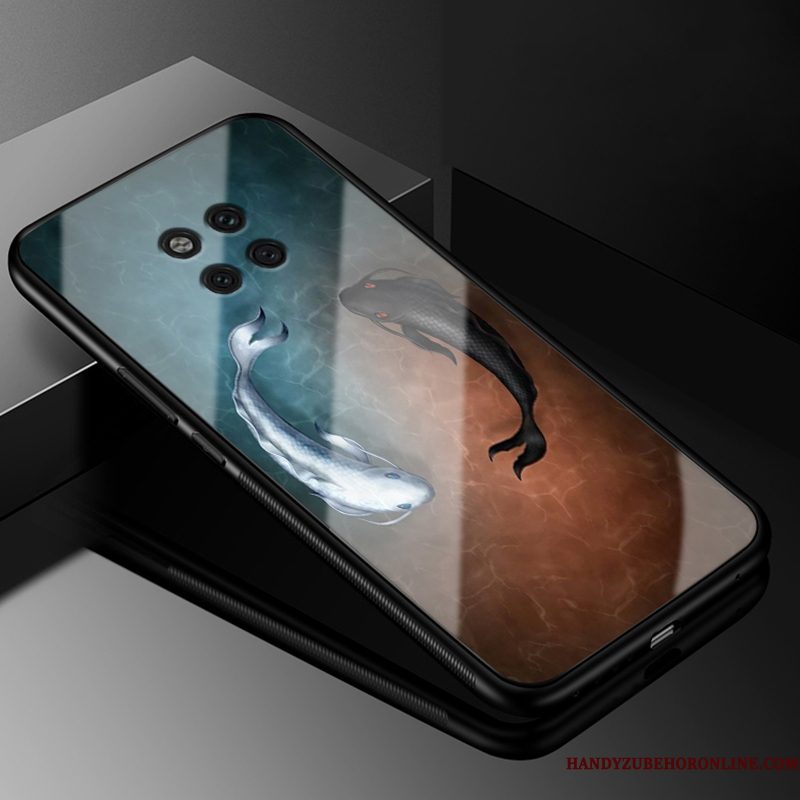 Hoesje Huawei Mate 20 Rs Zakken Glas Hard, Hoes Huawei Mate 20 Rs Zacht Trendy Merk Anti-fall