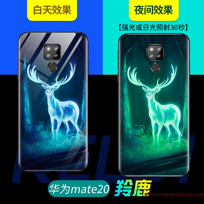 Hoesje Huawei Mate 20 Siliconen Persoonlijk Net Red, Hoes Huawei Mate 20 Zacht Glas Trendy Merk