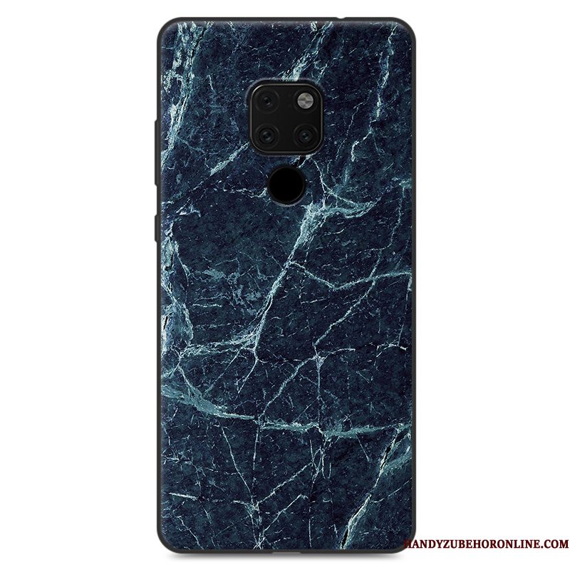 Hoesje Huawei Mate 20 X Geschilderd Blauw Persoonlijk, Hoes Huawei Mate 20 X Bescherming Grote Patroon