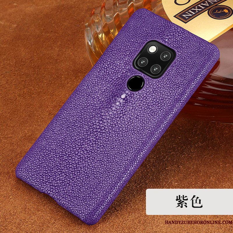 Hoesje Huawei Mate 20 X Luxe High End Pas, Hoes Huawei Mate 20 X Scheppend Purper Trendy Merk