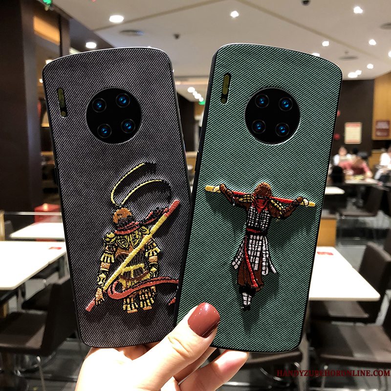 Hoesje Huawei Mate 30 Bescherming Trendy Merk Lovers, Hoes Huawei Mate 30 Scheppend Anti-fall Borduurwerk