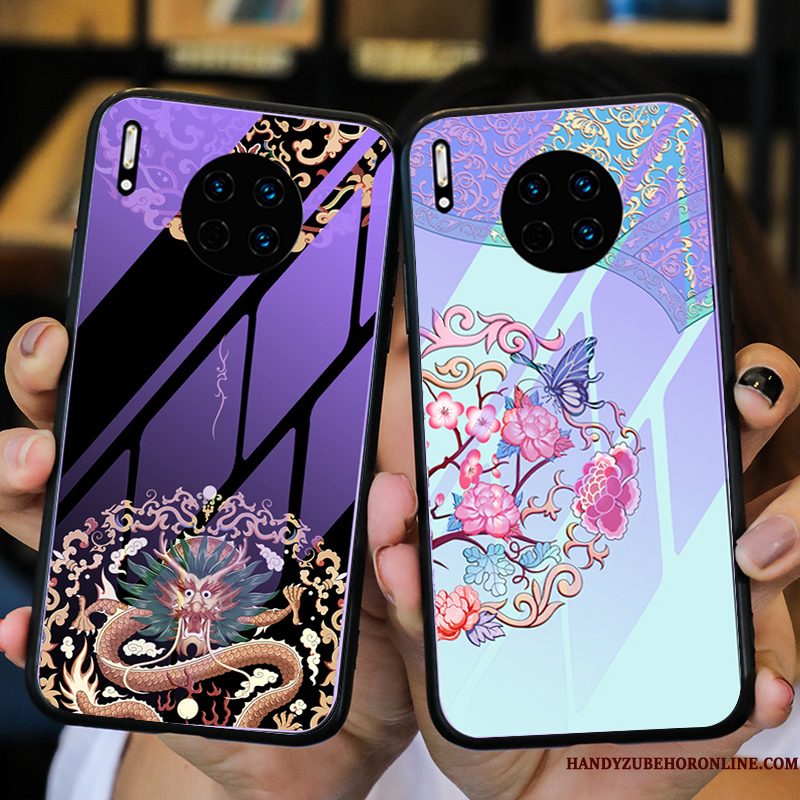 Hoesje Huawei Mate 30 Pro Scheppend Purper High End, Hoes Huawei Mate 30 Pro Zakken Persoonlijktelefoon